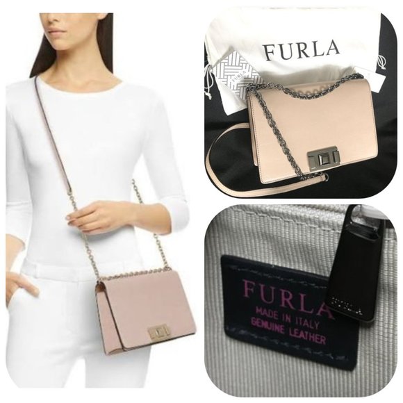 Furla Handbags - NWT Furla Beige Shoulder Bag made in Italy